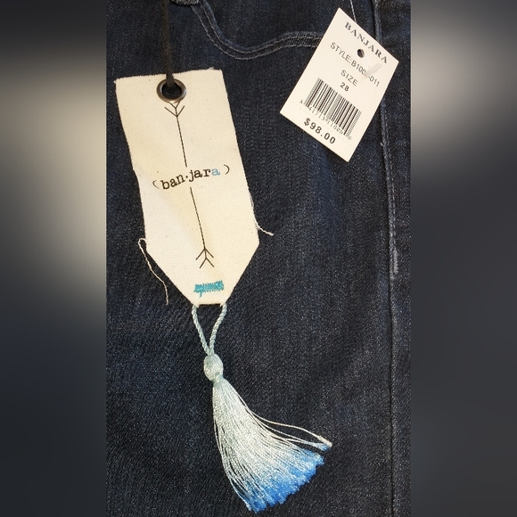 Banjara Dark Wash Sky High Skinny Distressed Jeans NWT - Picture 4 of 9